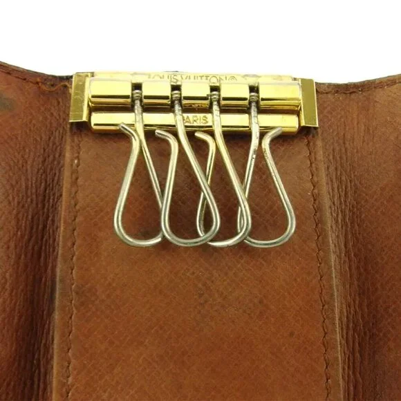 Louis Vuitton Key Case Monogram Beige Monogram Canvas Authentic Used B1140